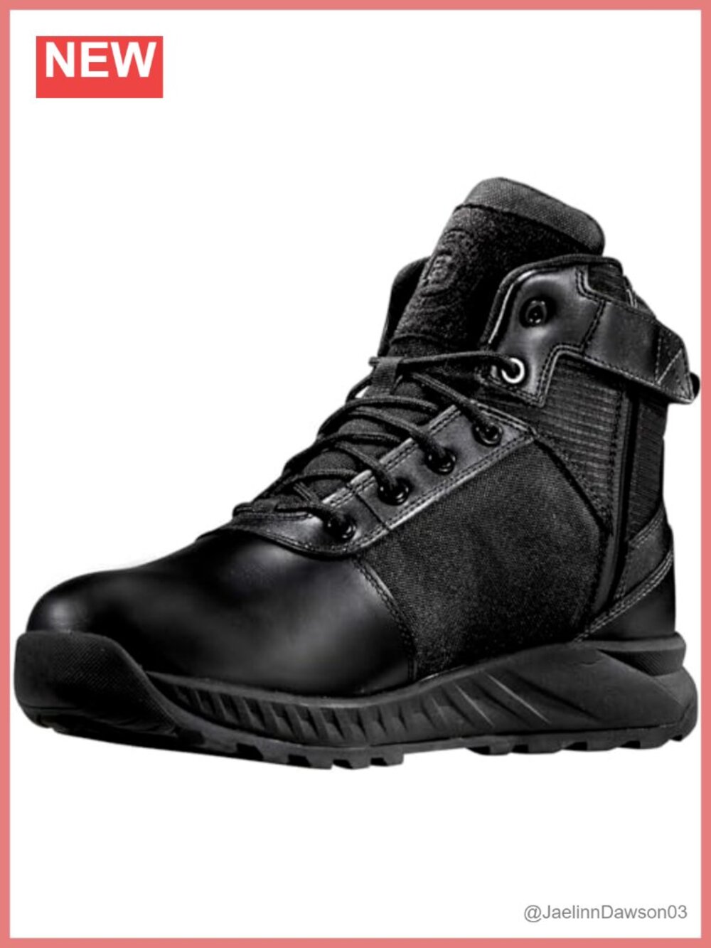 Waterproof Leather Composite Toe Tactical Side Zip Boots